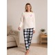 Pijamas	 Pijama cuadros coralina Ysabel Mora mujer