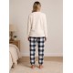 Pijamas	 Pijama cuadros coralina Ysabel Mora mujer