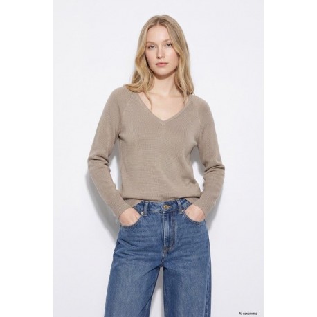 Jersey cuello pico mujer Tiffosi
