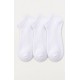 Pack 3 calcetines tobilleros mujer blancos