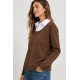 Jersey cuello camisa mujer