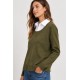 Jersey cuello camisa mujer