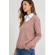 Jersey cuello camisa mujer