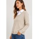 Jersey cuello camisa mujer