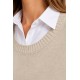 Jersey cuello camisa mujer