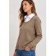 Jersey cuello camisa mujer
