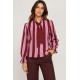 Blusa rayas lazo mujer