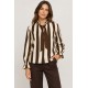 Blusa rayas lazo mujer