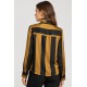 Blusa satinada lazo rayas mujer