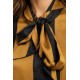 Blusa satinada lazo rayas mujer