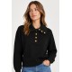 Jersey cuello polo botones mujer