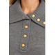 Jersey cuello polo botones mujer