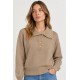 Jersey cuello polo botones mujer