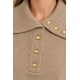 Jersey cuello polo botones mujer