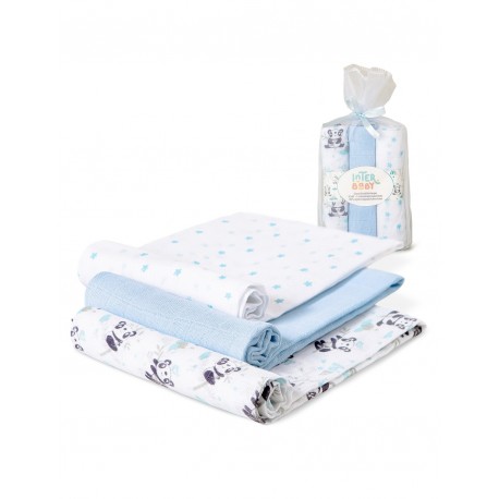 Pack 3 gasas "Pandas" Interbaby
