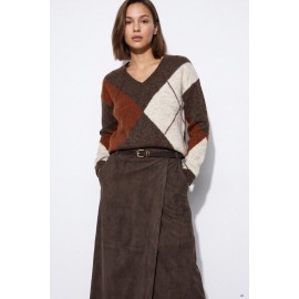 Jersey rombos cuello pico Tiffosi mujer