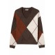 Jersey rombos cuello pico Tiffosi mujer
