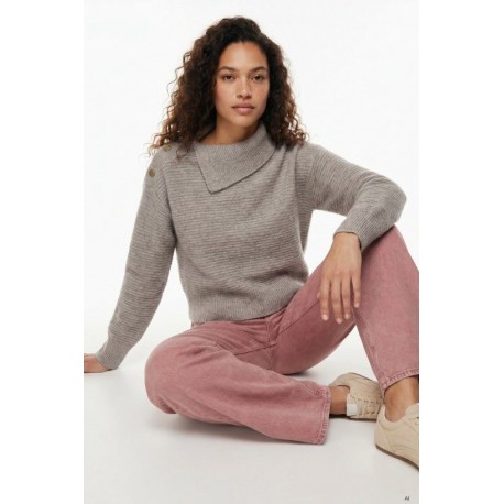 Jersey cuello caído botones Tiffosi mujer