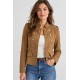 Chaqueta antelina botones mujer