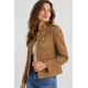 Chaqueta antelina botones mujer