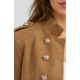 Chaqueta antelina botones mujer