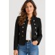 Chaqueta antelina botones mujer