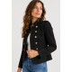 Chaqueta antelina botones mujer
