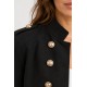 Chaqueta antelina botones mujer