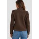 Chaqueta antelina botones mujer