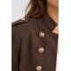 Chaqueta antelina botones mujer
