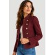 Chaqueta antelina botones mujer