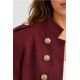 Chaqueta antelina botones mujer