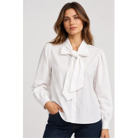 Blusa mujer lazada cuello