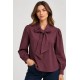 Blusa mujer lazada cuello
