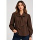 Blusa mujer lazada cuello