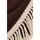 Poncho bicolor punto mujer