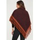 Poncho bicolor punto mujer