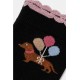Calcetín "Perro y Globo" mujer