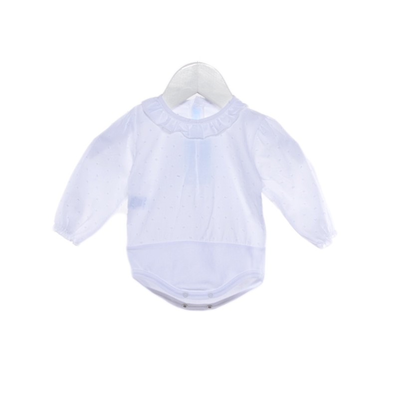 body de bebé con camisa de plumeti