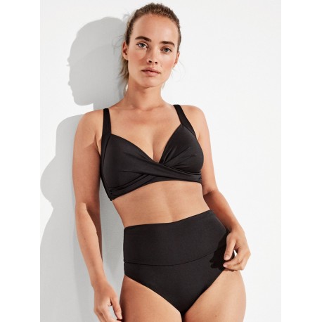 bikini mujer negro de braga alta