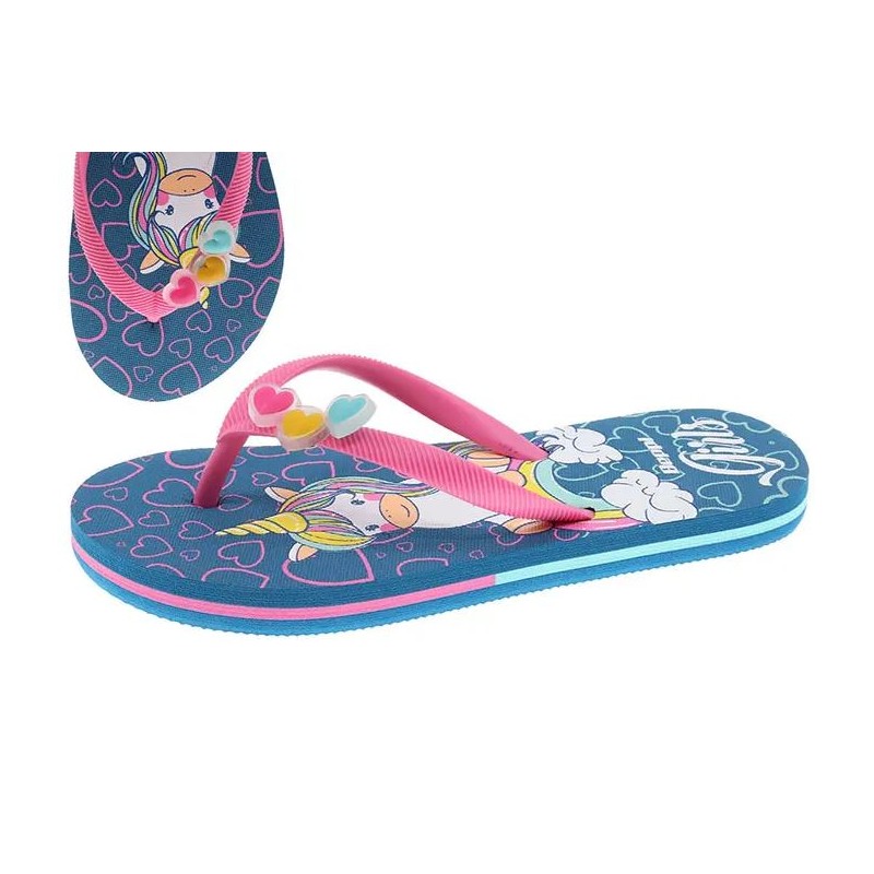chanclas niña unicornio
