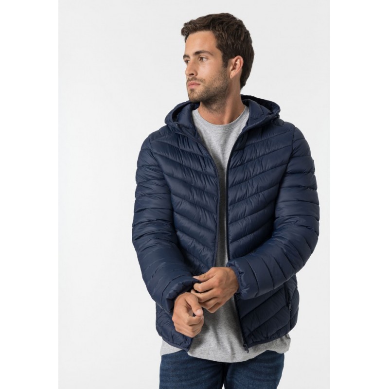 chaqueta acolchada hombre azul marino