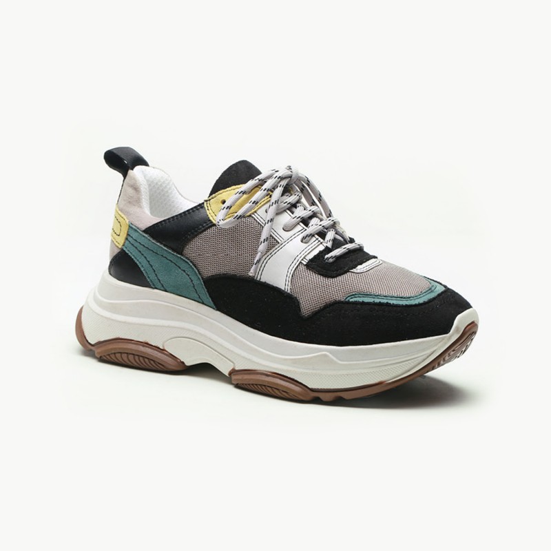 deportivas de mujer multicolor con plataforma