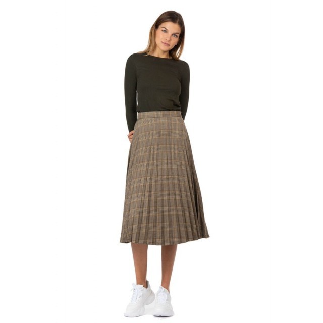 falda midi plisada