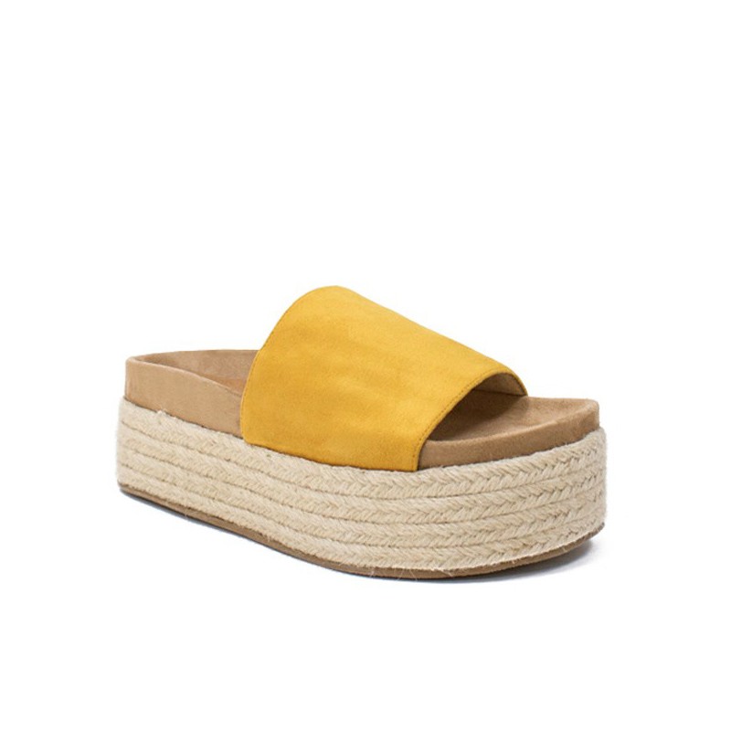 sandalia de esparto con plataforma