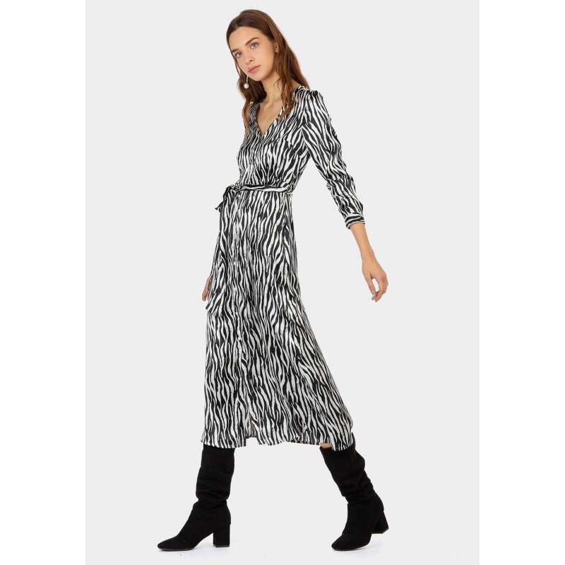vestido camisero animal print